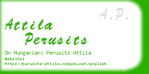 attila perusits business card